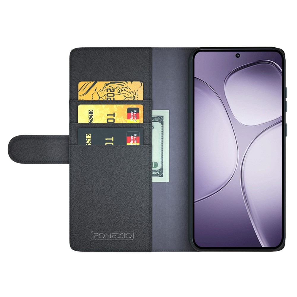 Funda de cuero genuino Xiaomi 14T Pro, Negro