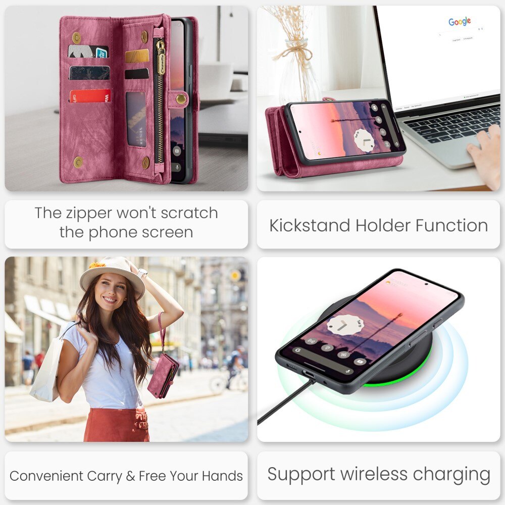 Cartera Multi-Slot Google Pixel 9 Rojo
