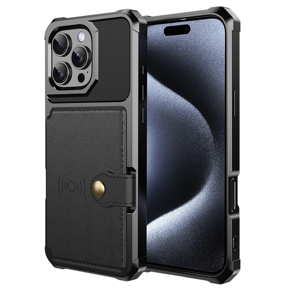 Funda con tarjetero Tough Multi-slot iPhone 16 Pro Negro