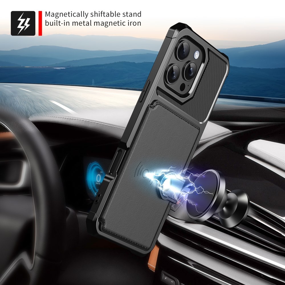 Funda con tarjetero Tough Multi-slot iPhone 16 Pro Negro