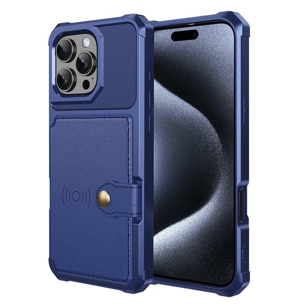 Funda con tarjetero Tough Multi-slot iPhone 16 Pro Azul
