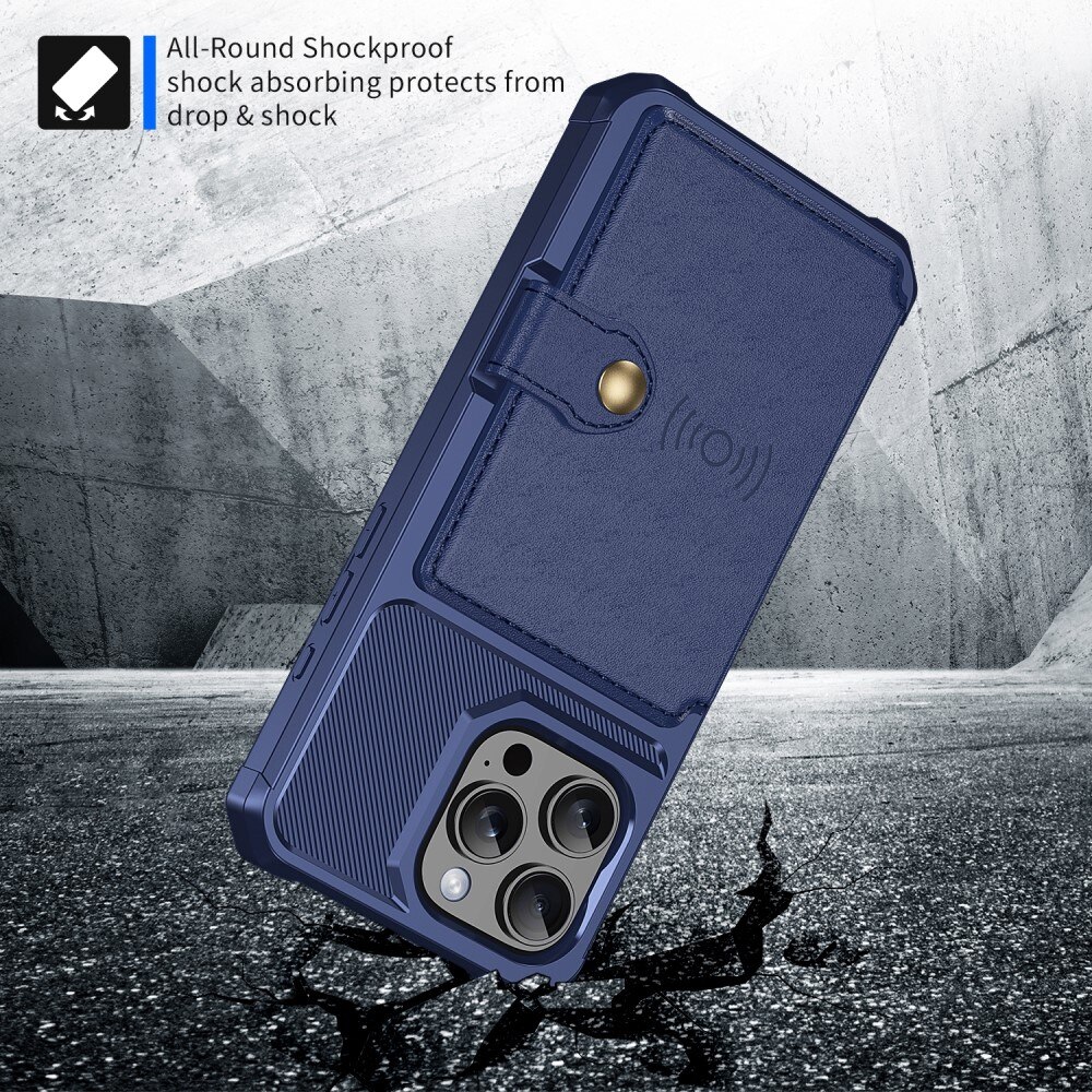 Funda con tarjetero Tough Multi-slot iPhone 16 Pro Azul