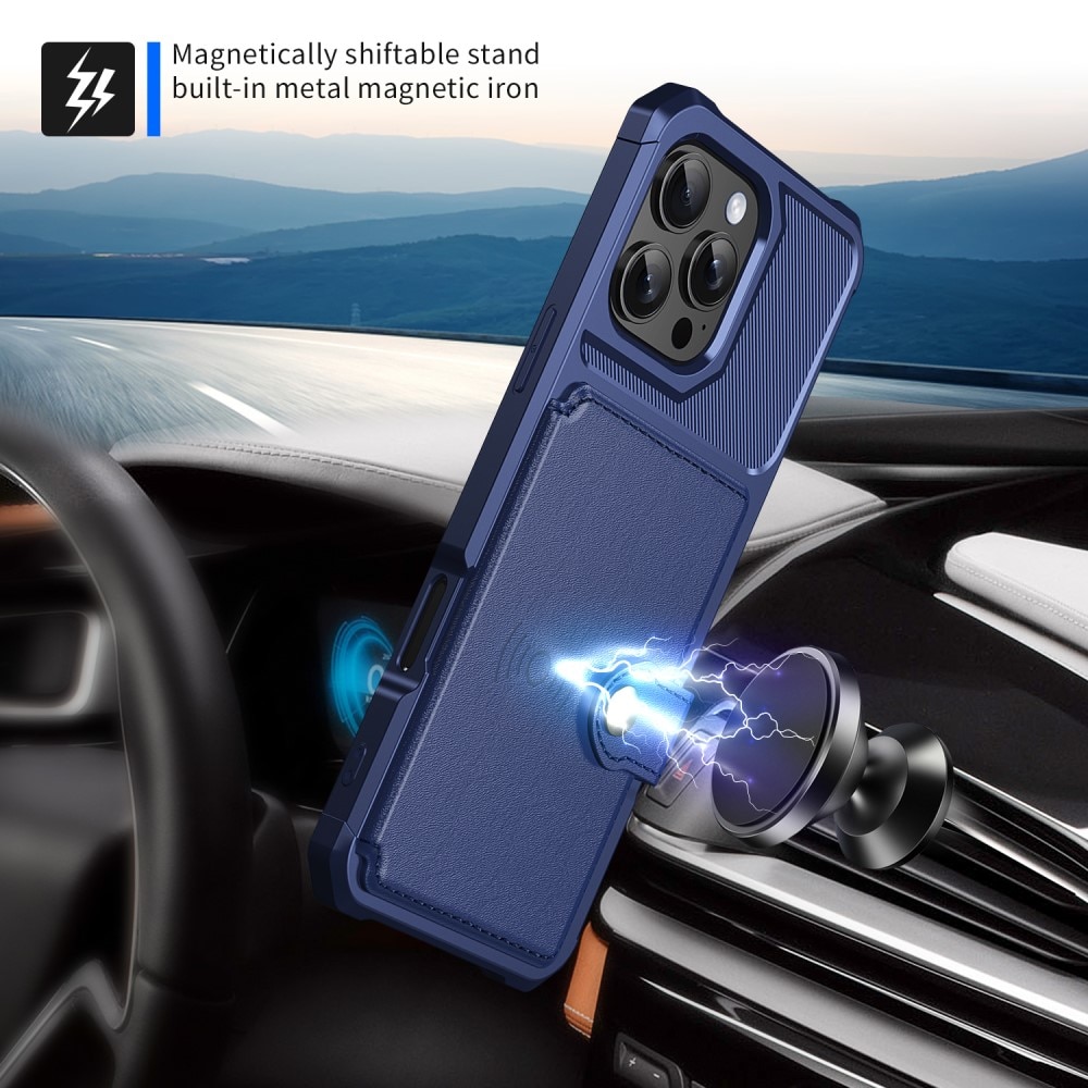 Funda con tarjetero Tough Multi-slot iPhone 16 Pro Azul