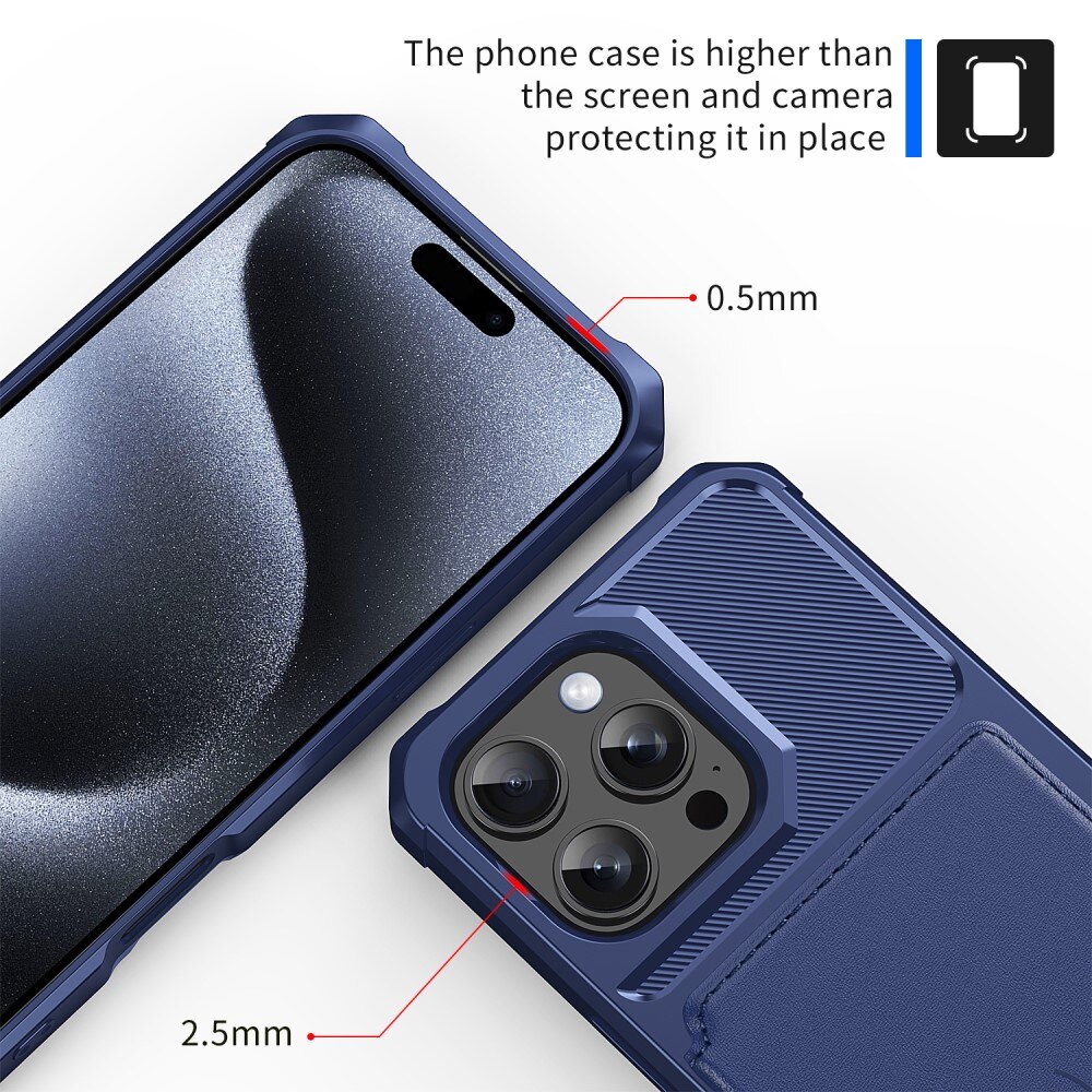 Funda con tarjetero Tough Multi-slot iPhone 16 Pro Azul