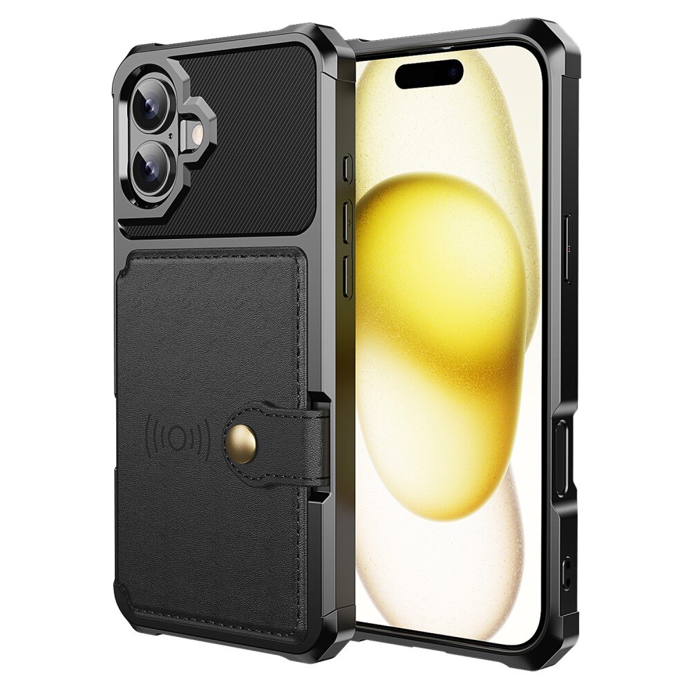 Funda con tarjetero Tough Multi-slot iPhone 16 Plus Negro