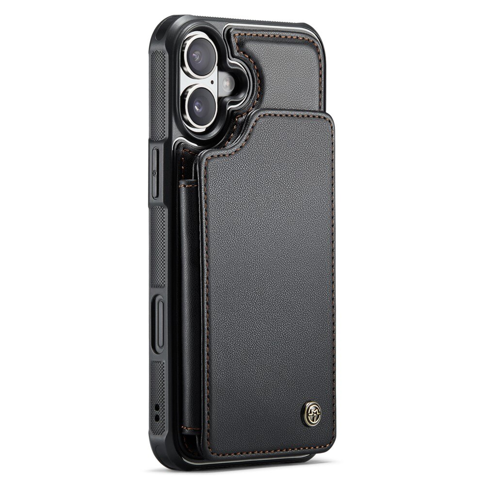 Funda con tarjetero anti-RFID iPhone 16 negro