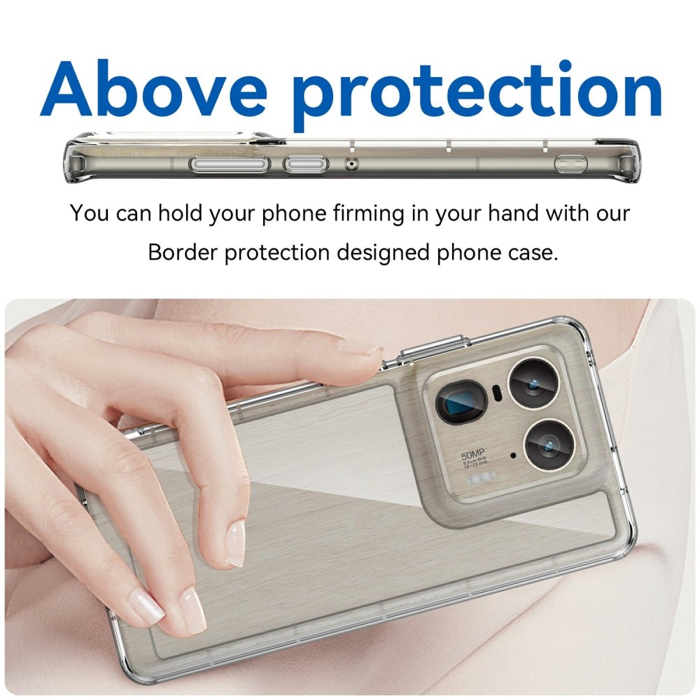 Funda híbrida para Motorola Edge 50 Ultra transparente