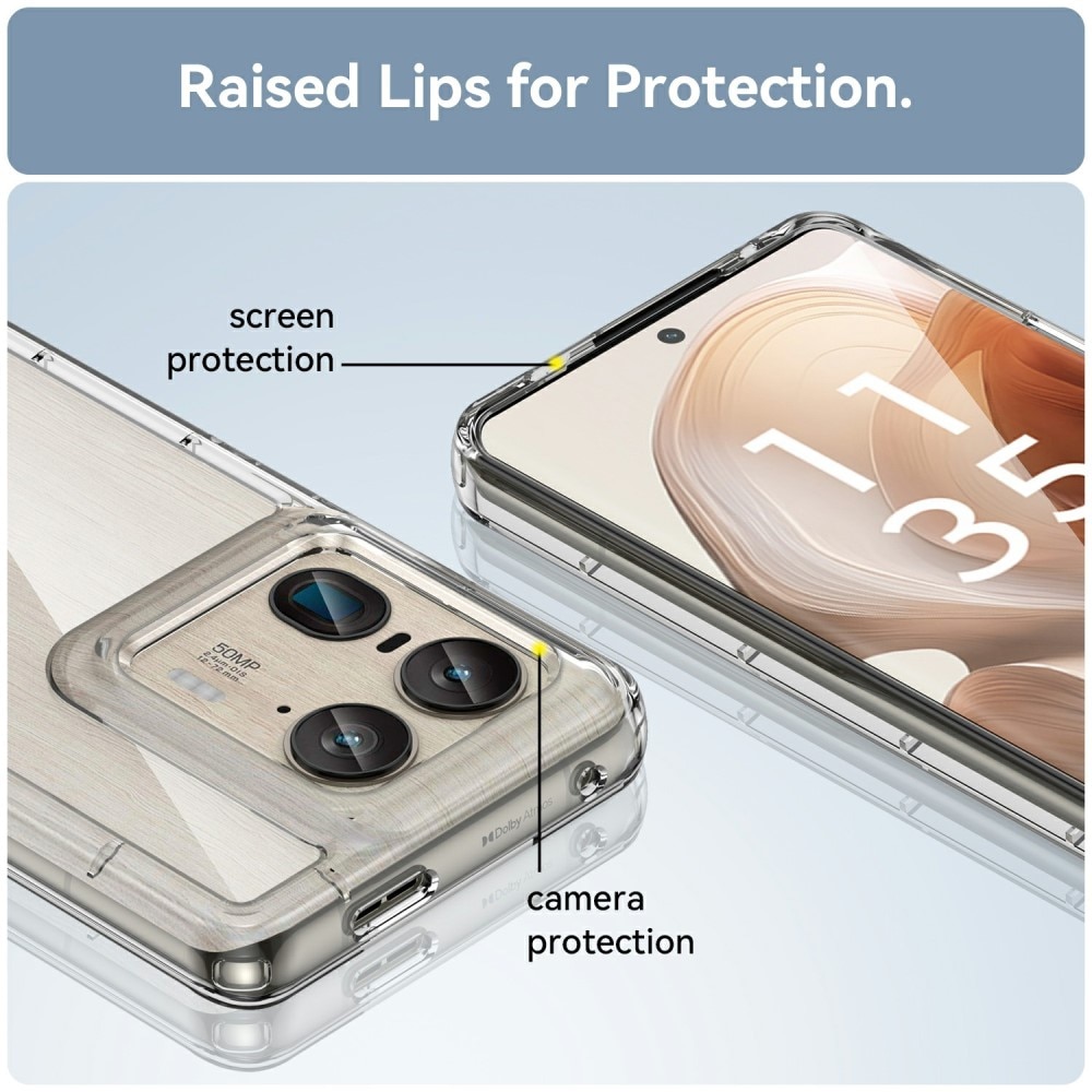 Funda híbrida para Motorola Edge 50 Ultra transparente
