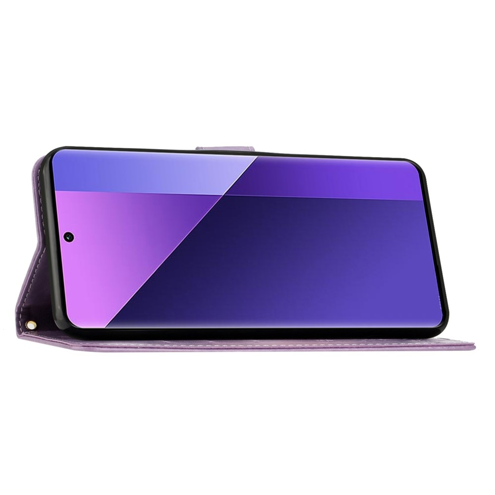 Funda de Cuero con Mariposas Motorola ThinkPhone 25, Púrpura