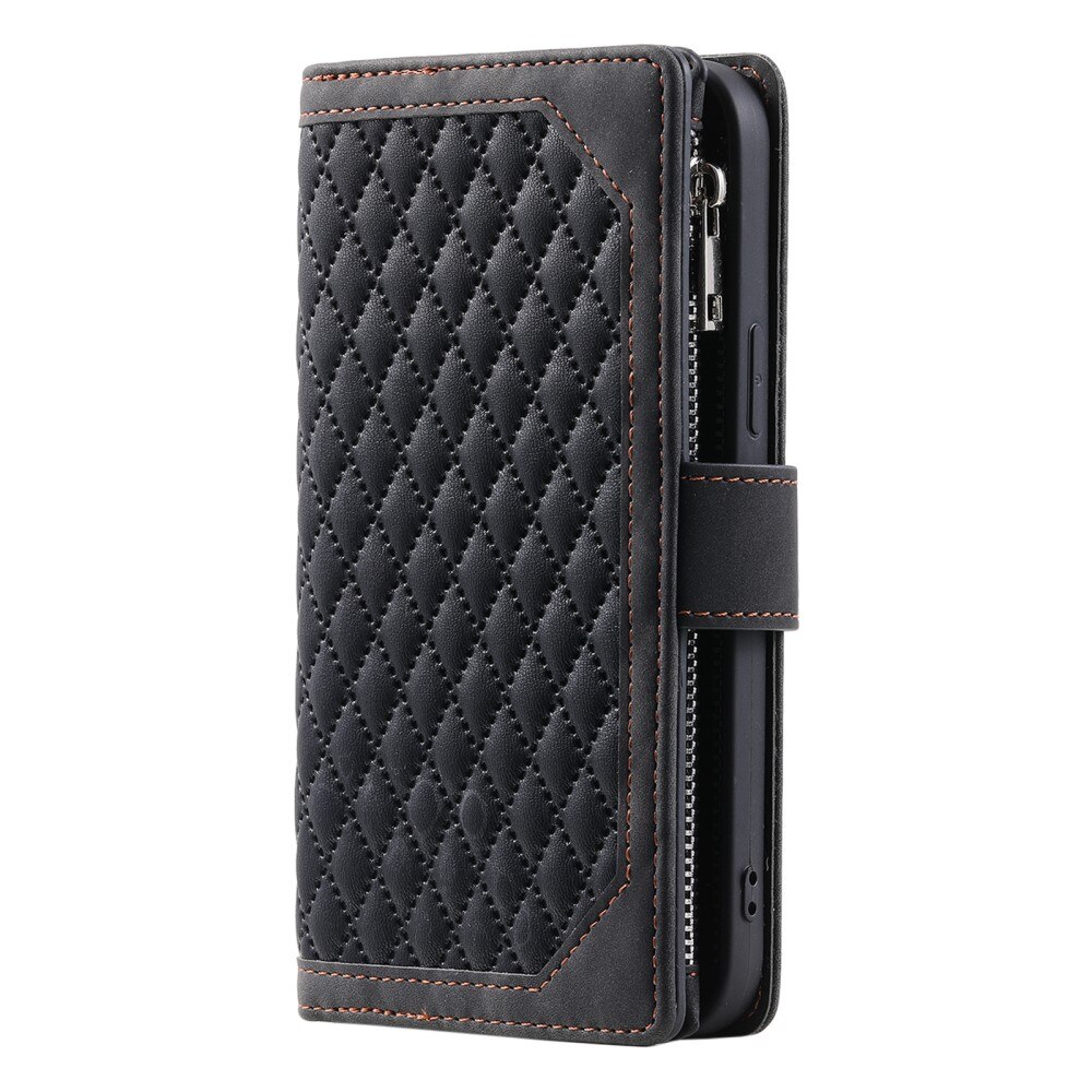 Funda acolchada tipo billetera Samsung Galaxy S25 Plus Negro