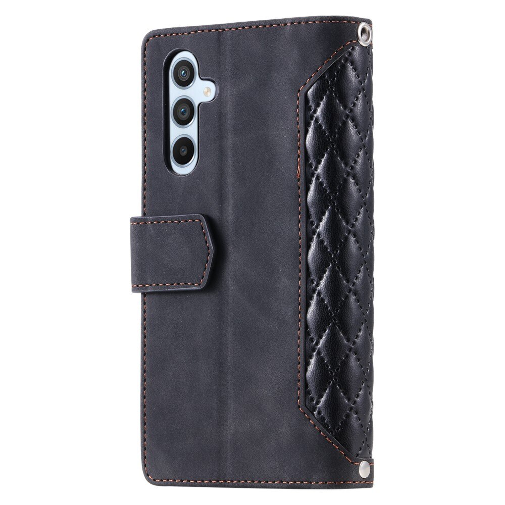 Funda acolchada tipo billetera Samsung Galaxy S25 Plus Negro