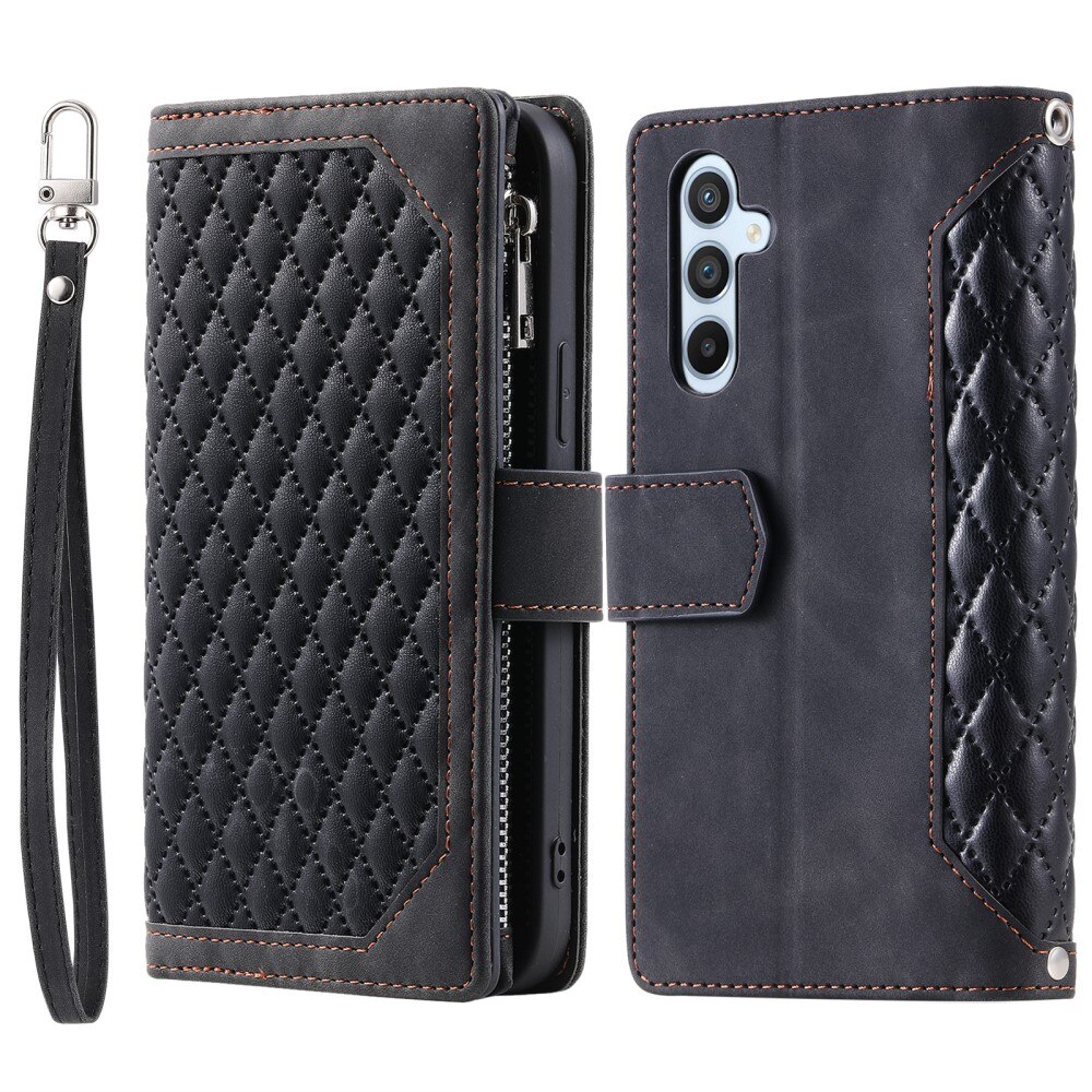 Funda acolchada tipo billetera Samsung Galaxy S25 Plus Negro
