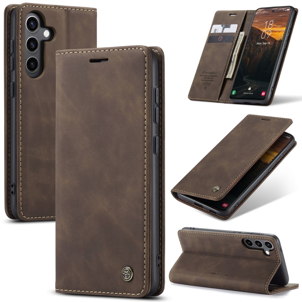 Funda delgada con solapa Samsung Galaxy S24 FE Marrón