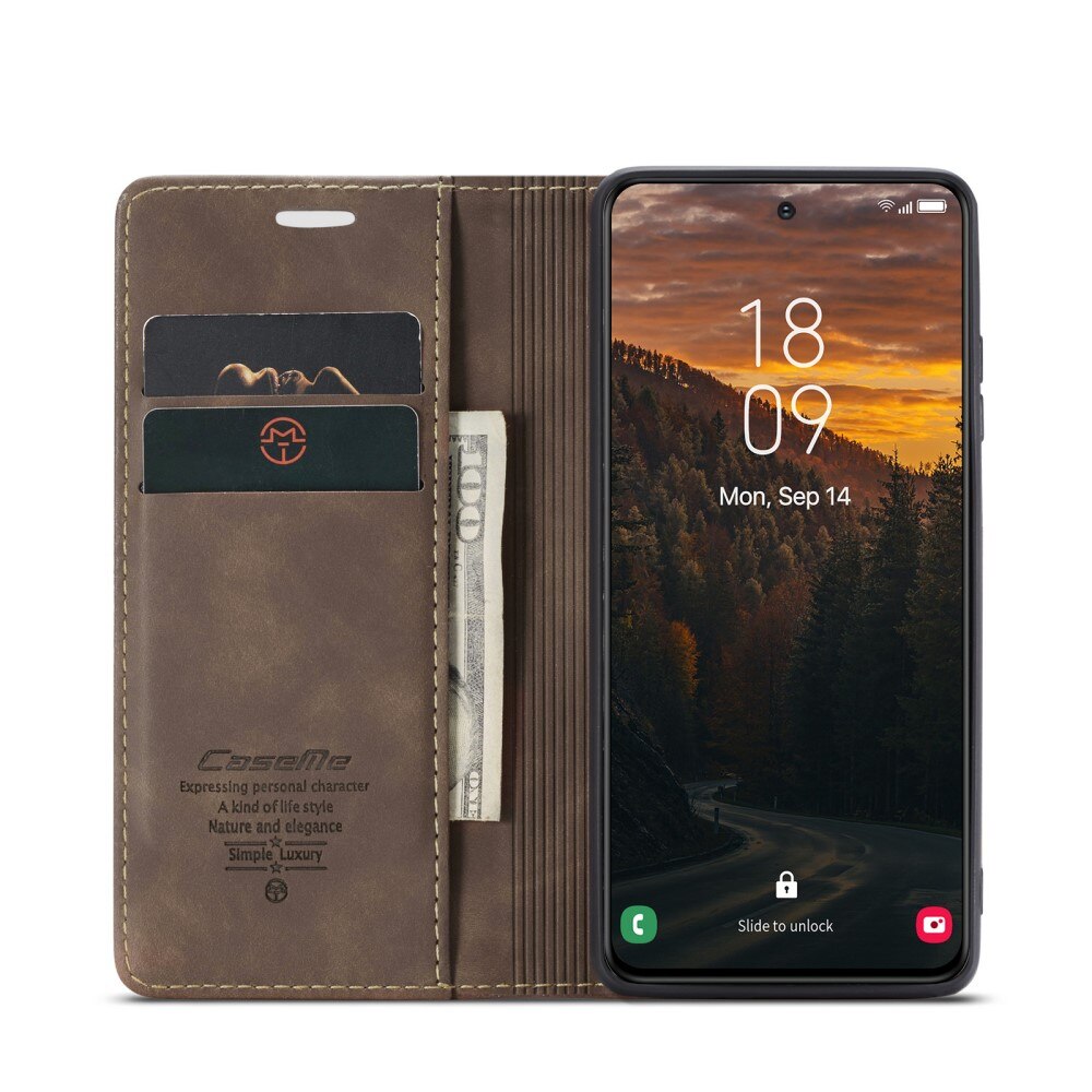 Funda delgada con solapa Samsung Galaxy S24 FE Marrón