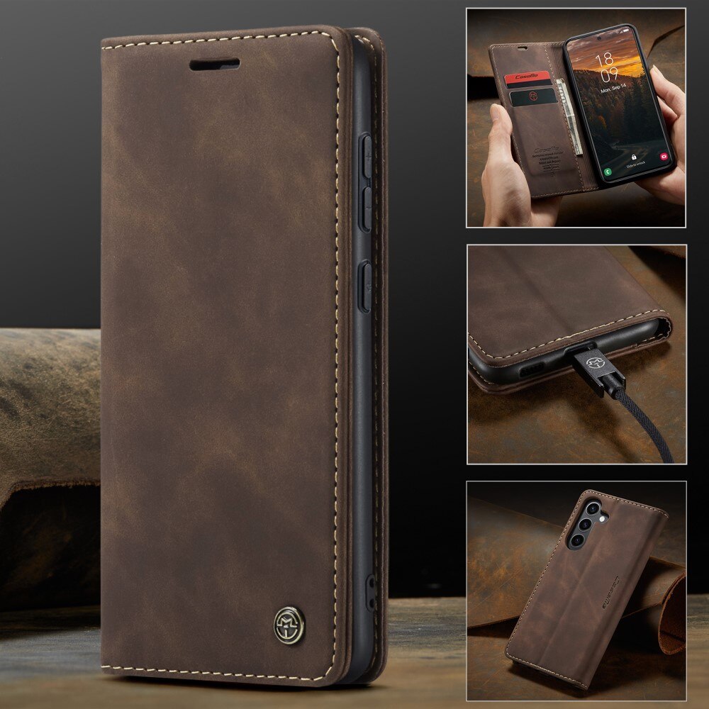 Funda delgada con solapa Samsung Galaxy S24 FE Marrón