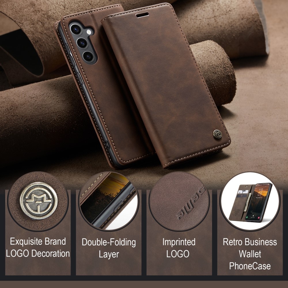 Funda delgada con solapa Samsung Galaxy S24 FE Marrón