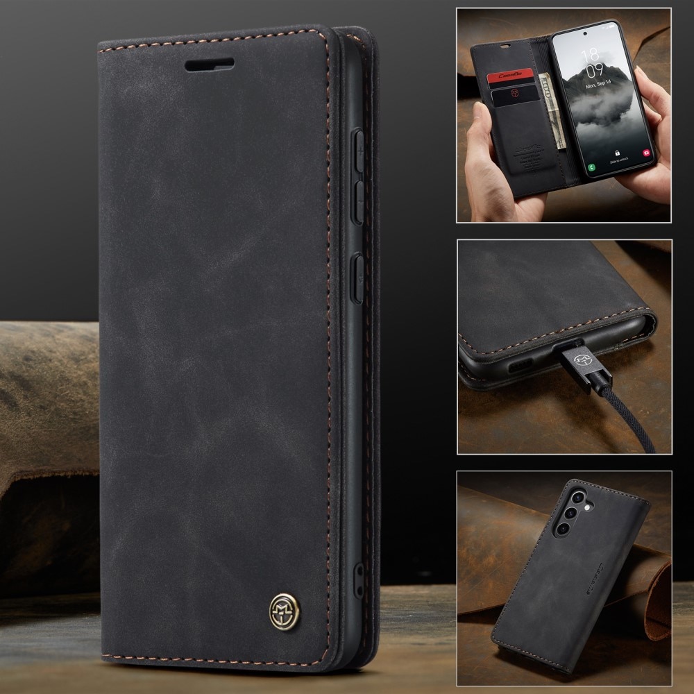 Funda delgada con solapa Samsung Galaxy S24 FE Negro