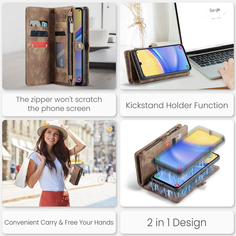 Cartera Multi-Slot Samsung Galaxy A16 Marrón