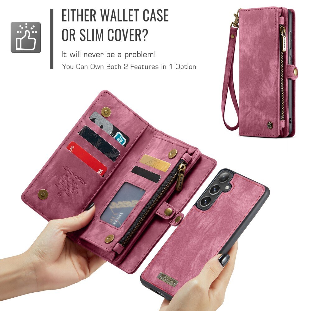 Cartera Multi-Slot Samsung Galaxy S24 FE Rojo