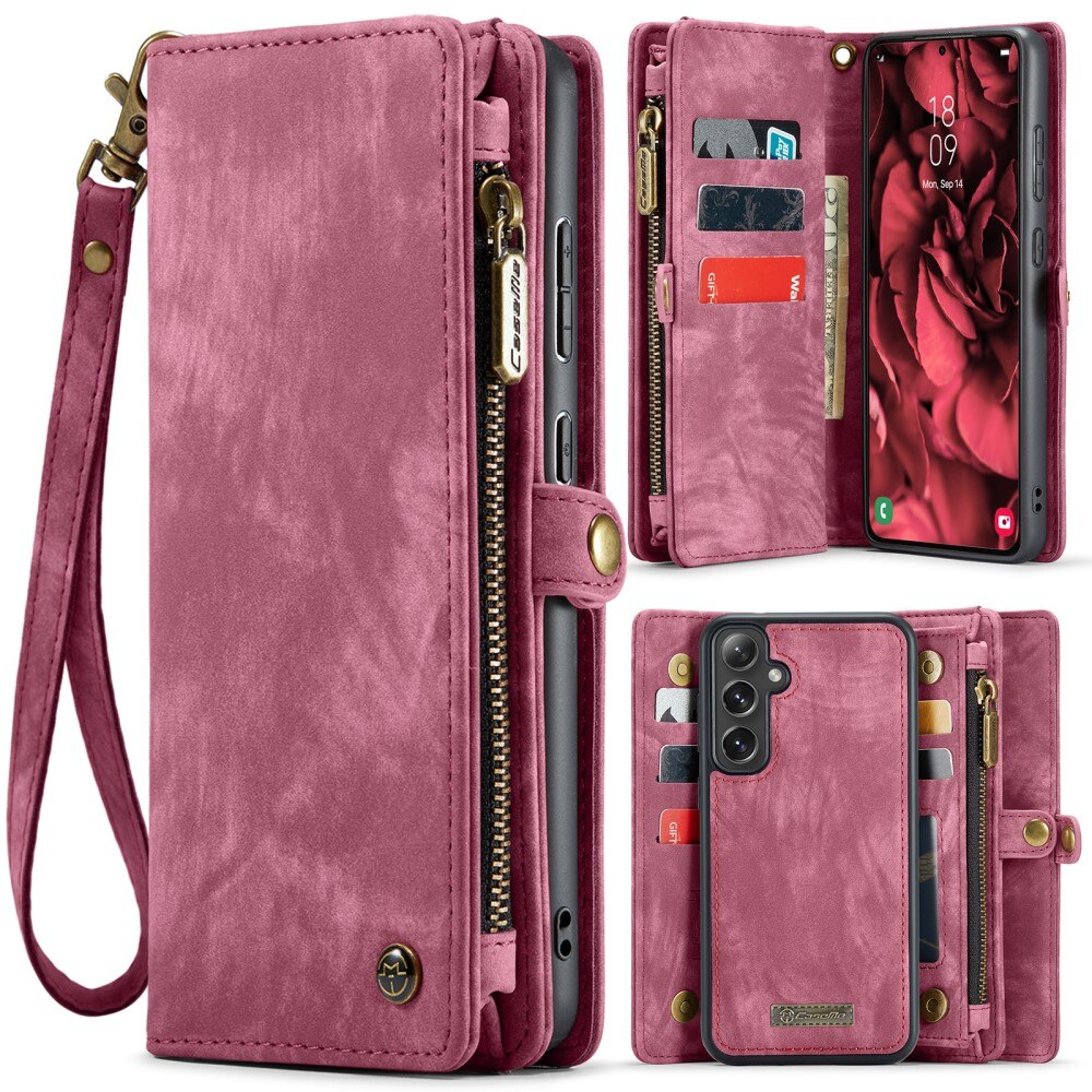 Cartera Multi-Slot Samsung Galaxy S24 FE Rojo