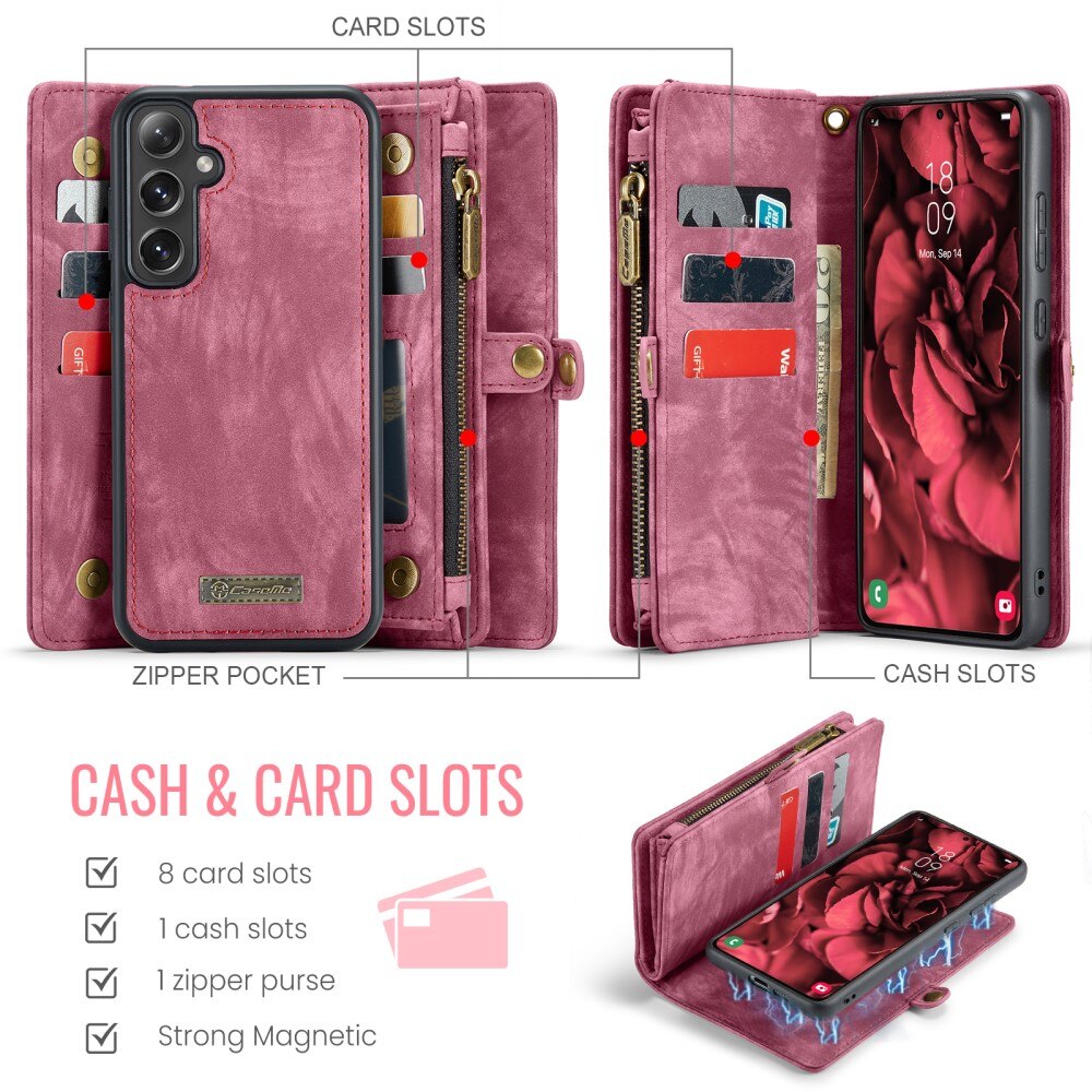 Cartera Multi-Slot Samsung Galaxy S24 FE Rojo