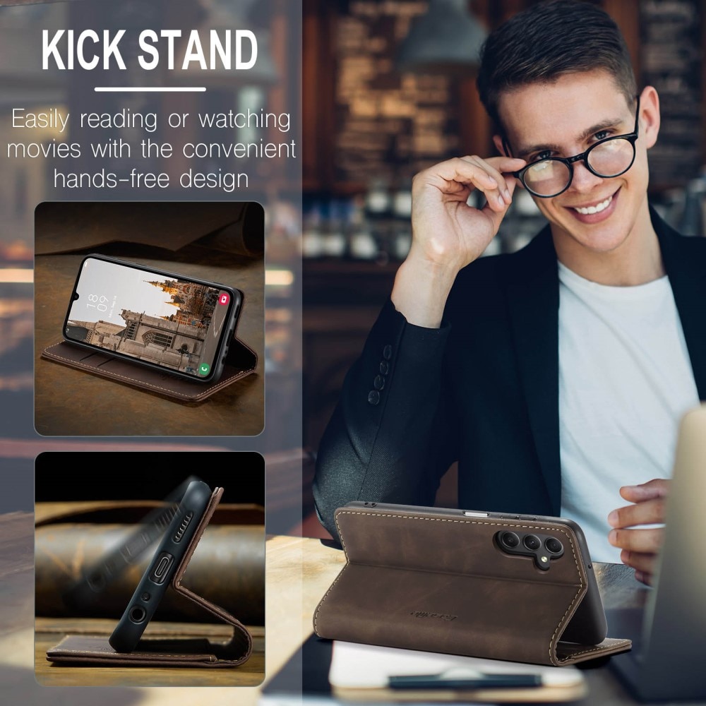 Funda delgada con solapa Samsung Galaxy A16 Marrón