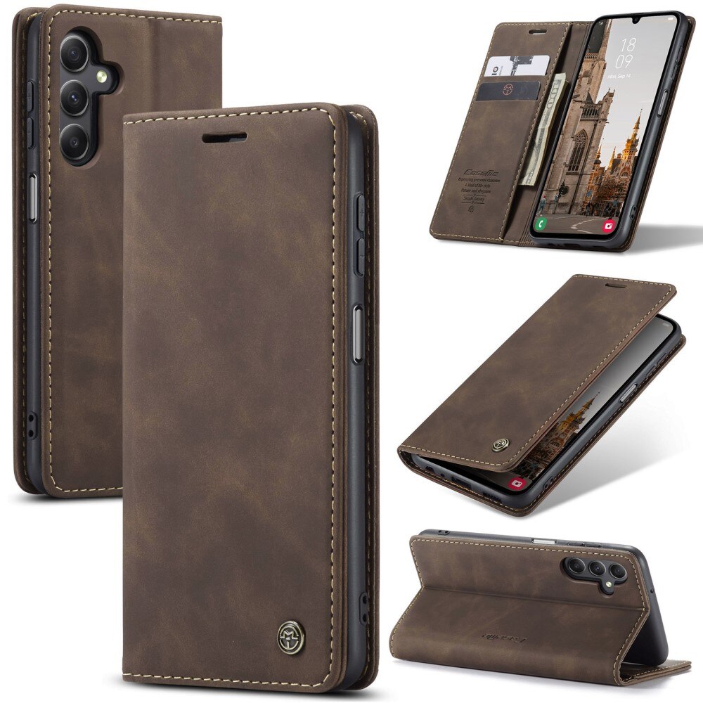 Funda delgada con solapa Samsung Galaxy A16 Marrón