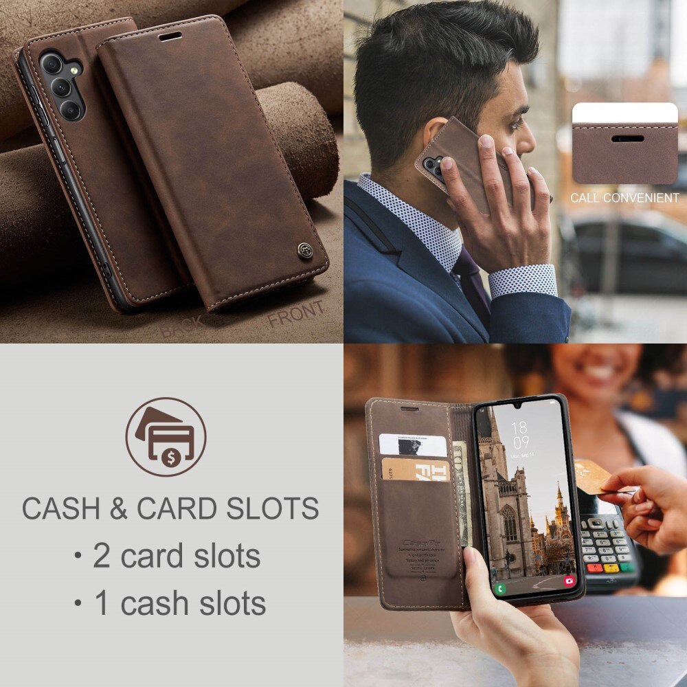Funda delgada con solapa Samsung Galaxy A16 Marrón