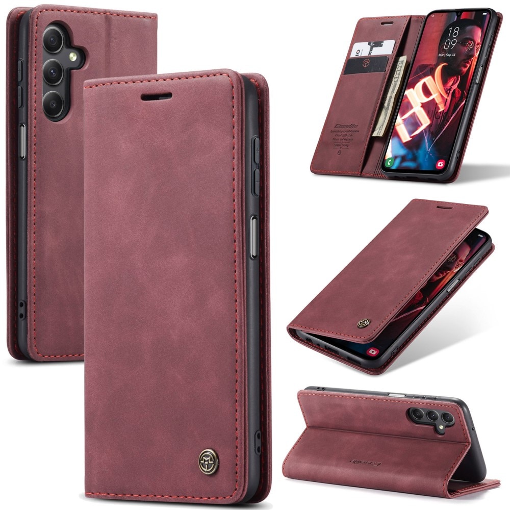 Funda delgada con solapa Samsung Galaxy A16 Rojo