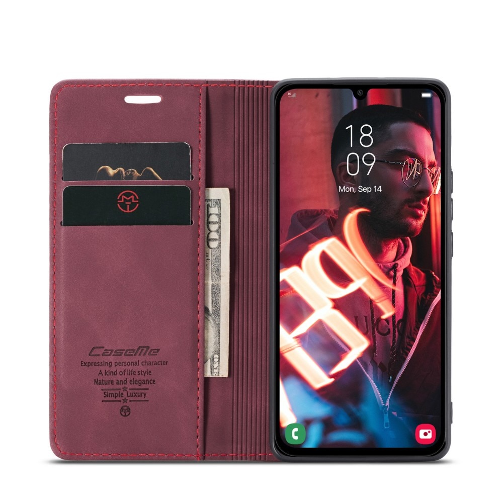 Funda delgada con solapa Samsung Galaxy A16 Rojo