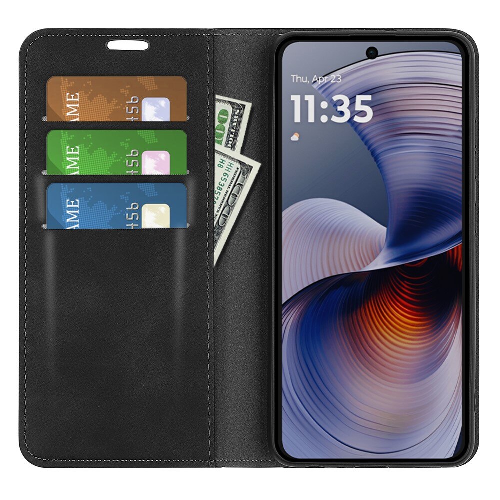 Funda delgada cartera Motorola Moto G55 Negro