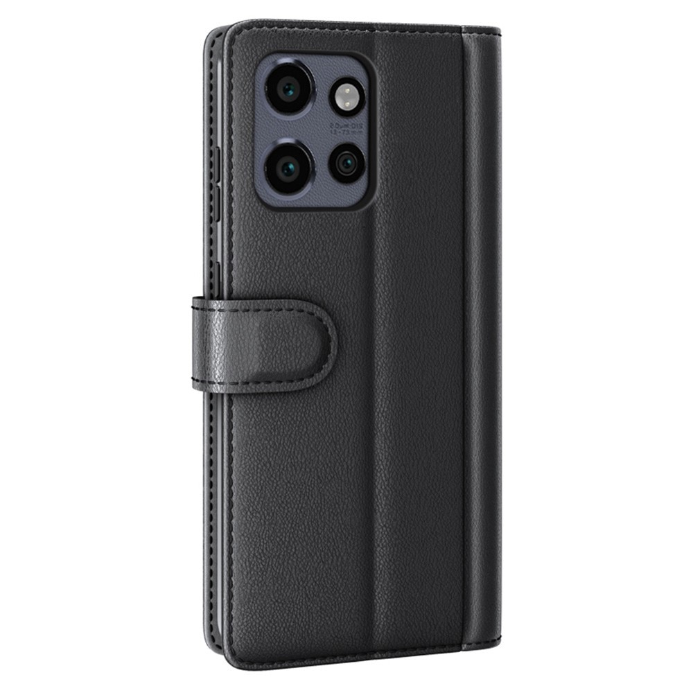 Funda de cuero genuino Motorola Edge 50 Neo, Negro