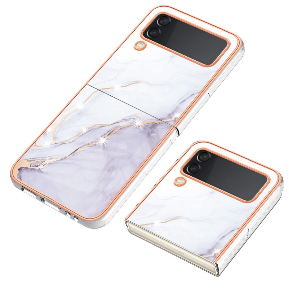 Funda TPU Samsung Galaxy Z Flip 4 Mármol blanco