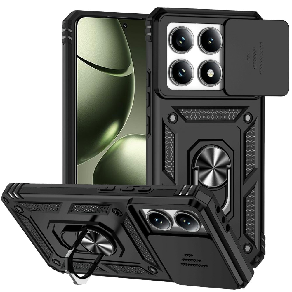 Funda híbrida Ring y Protector Cámara Xiaomi 14T Negro