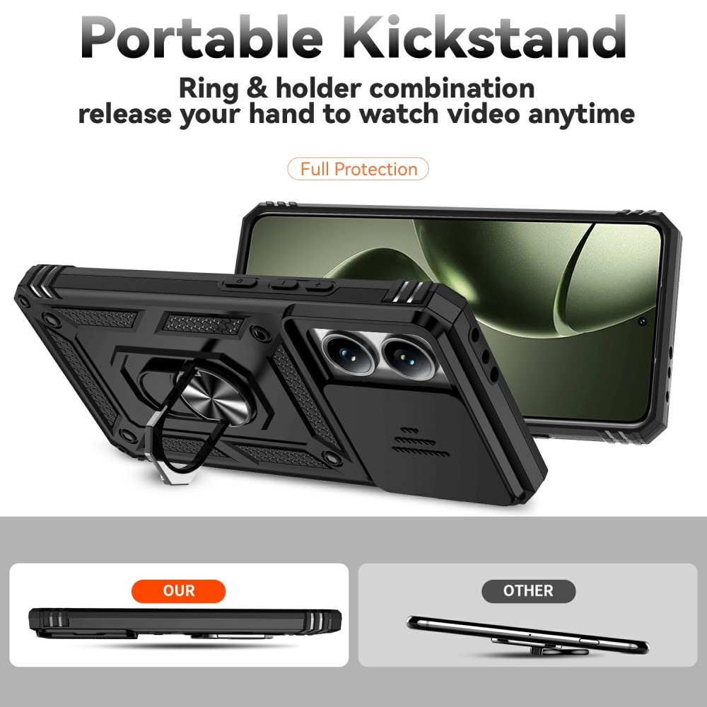 Funda híbrida Ring y Protector Cámara Xiaomi 14T Negro