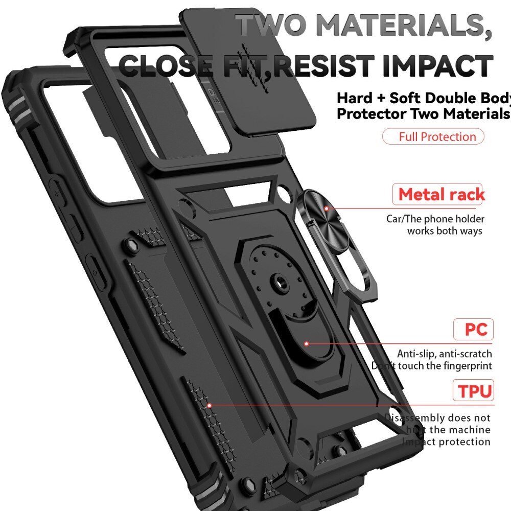 Funda híbrida Ring y Protector Cámara Xiaomi 14T Negro
