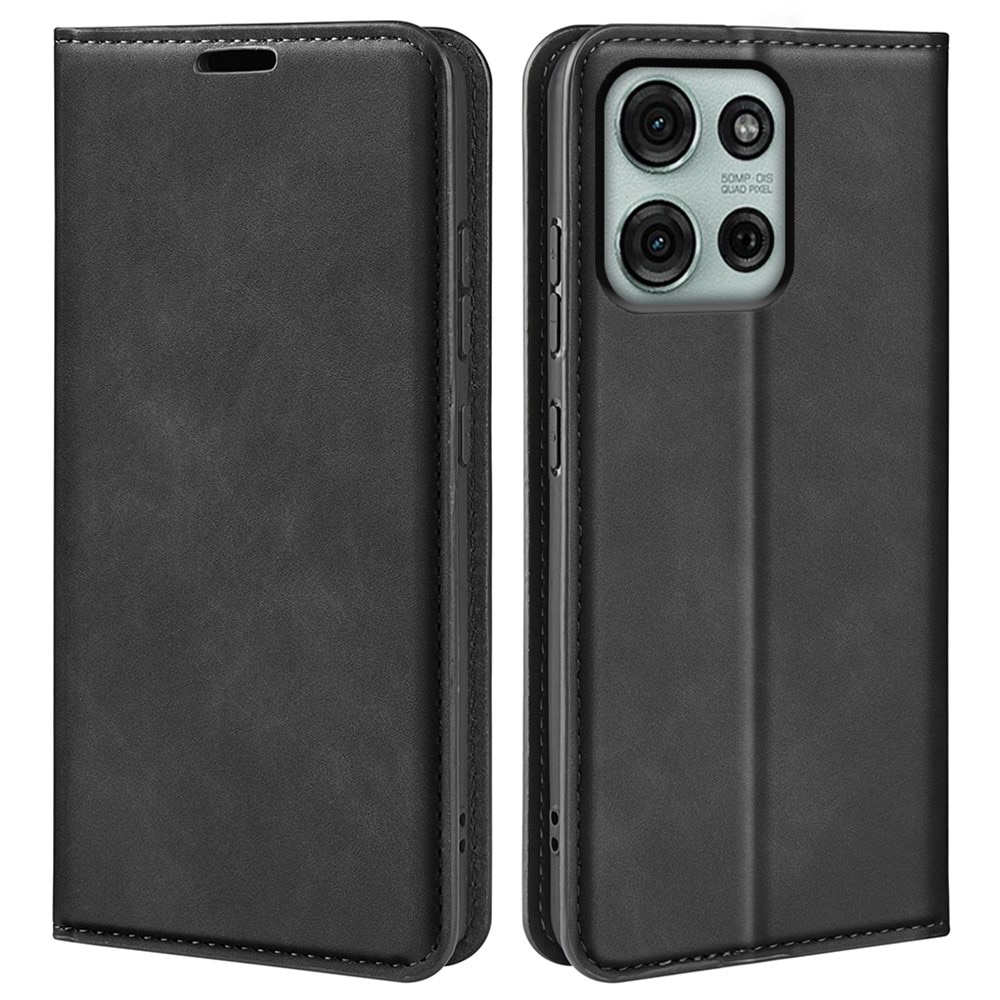 Funda delgada cartera Motorola Moto G75 Negro