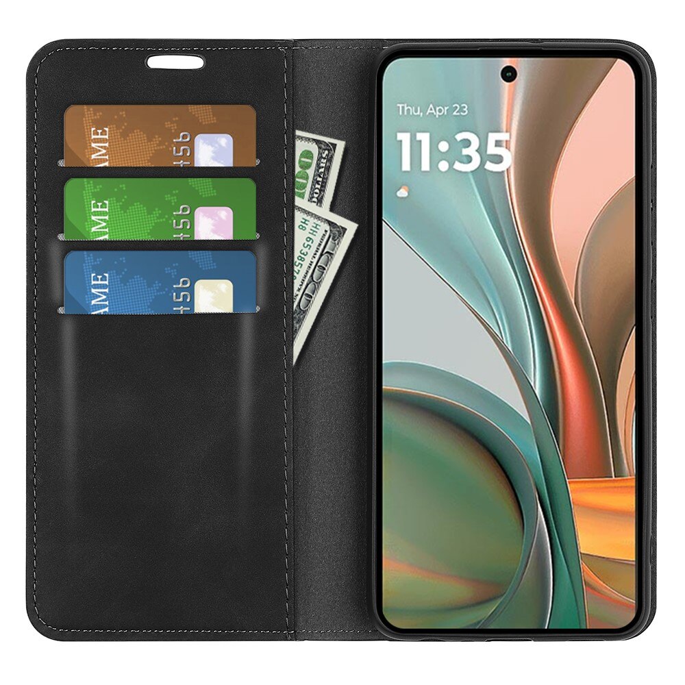Funda delgada cartera Motorola Moto G75 Negro