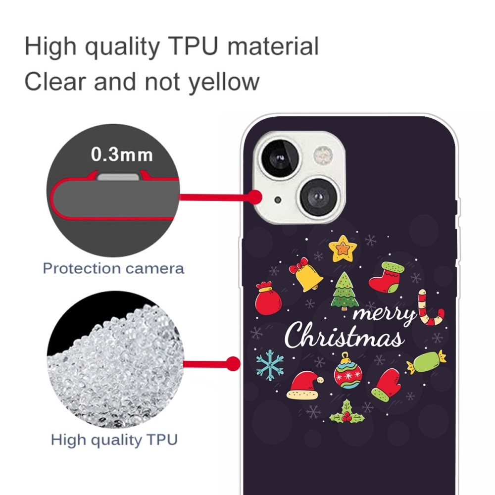 Funda TPU con Diseño Navideño iPhone 14 - Merry Christmas