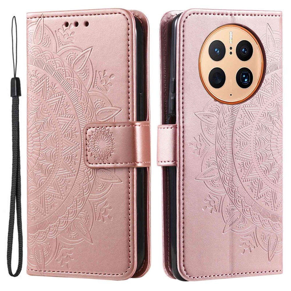 Funda de cuero Huawei Mate 50 Pro Pink Gold