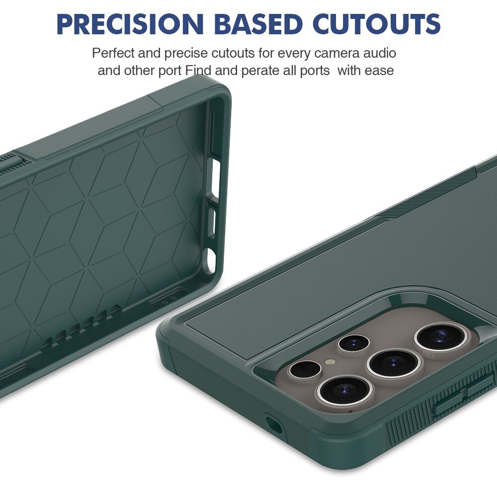Funda híbrida Off-road Samsung Galaxy S25 Ultra, verde