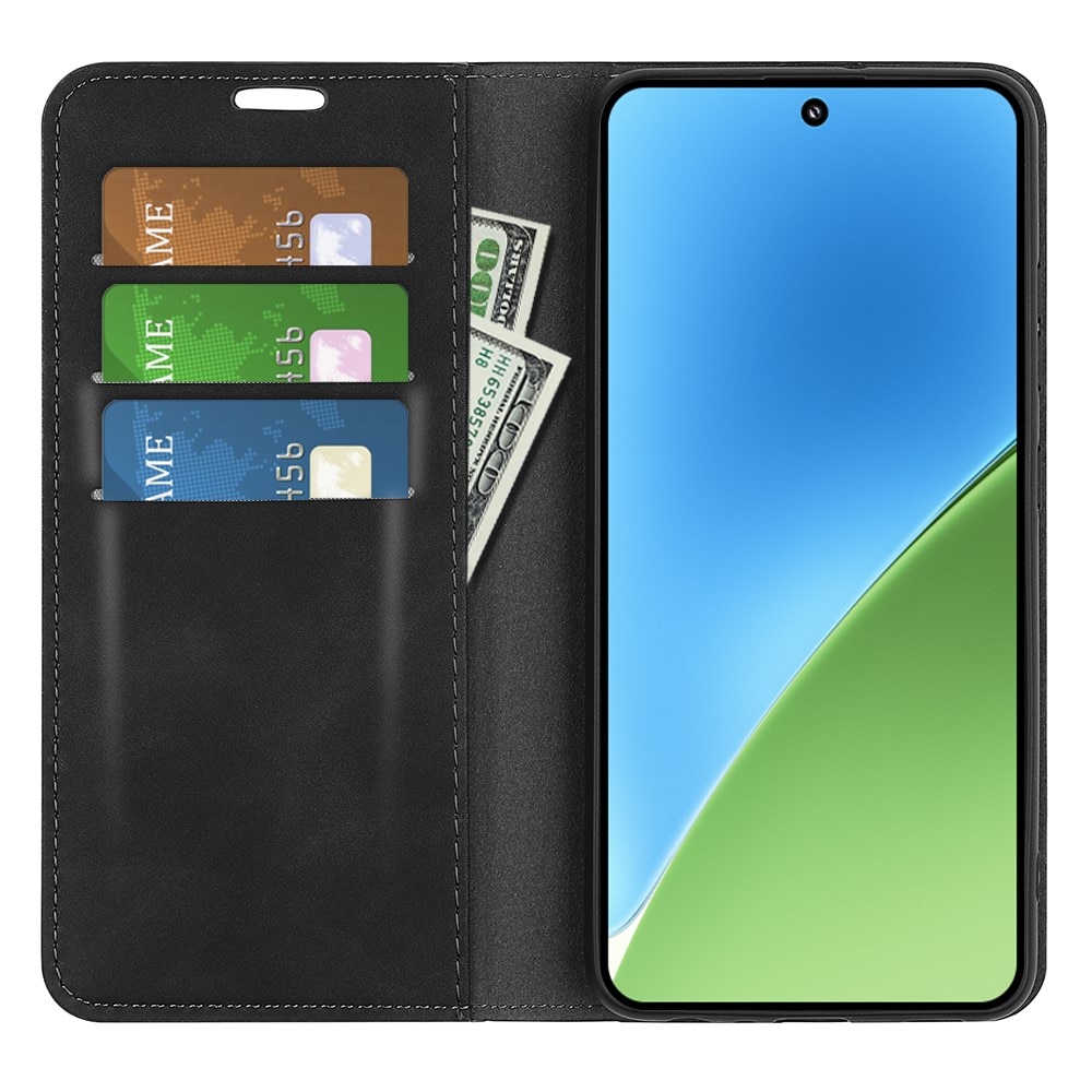 Funda delgada cartera Xiaomi 15 Negro