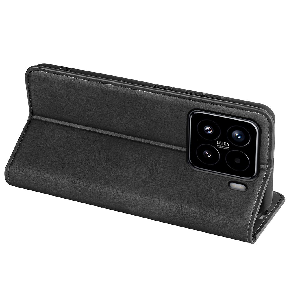 Funda delgada cartera Xiaomi 15 Negro