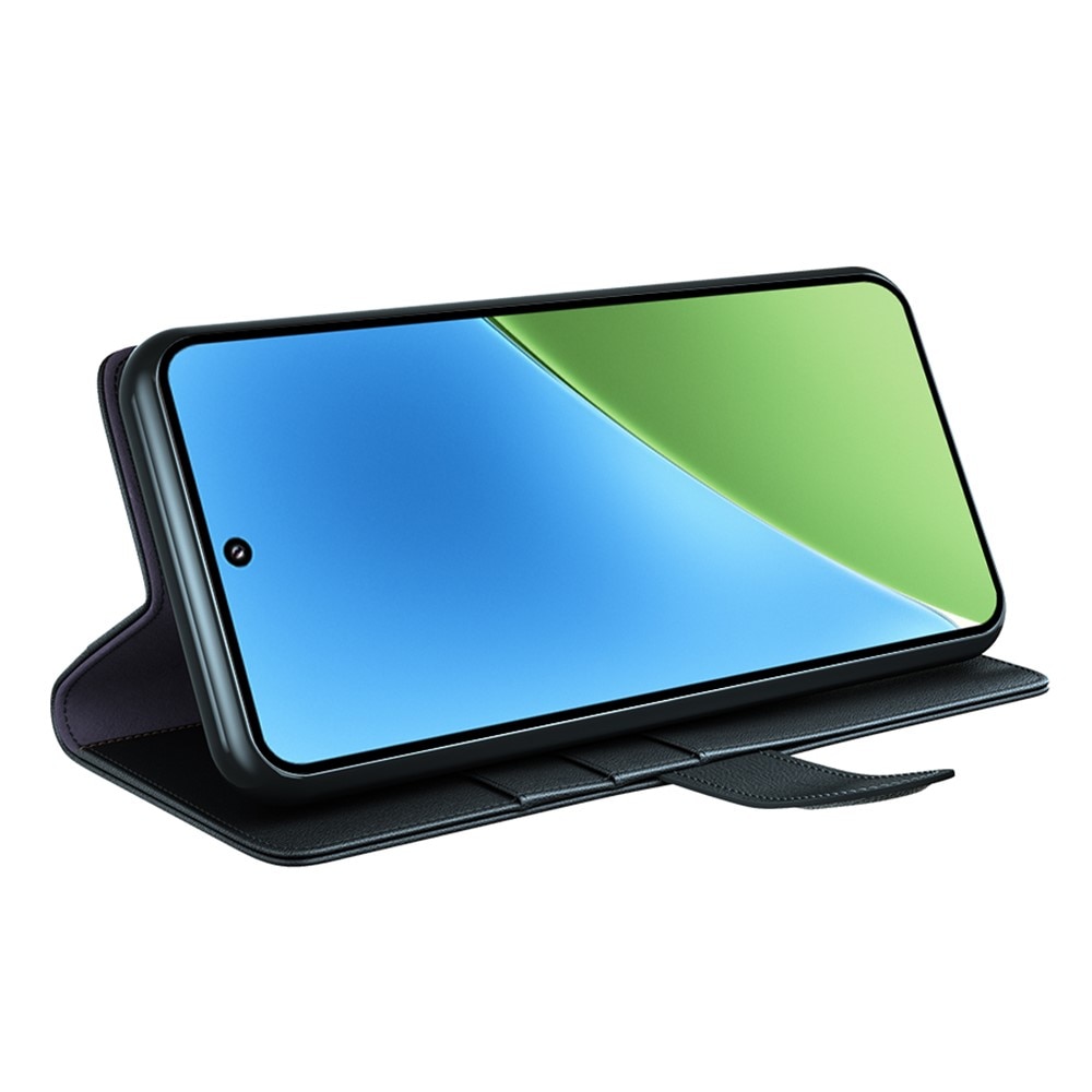 Funda de cuero genuino Xiaomi 15, Negro