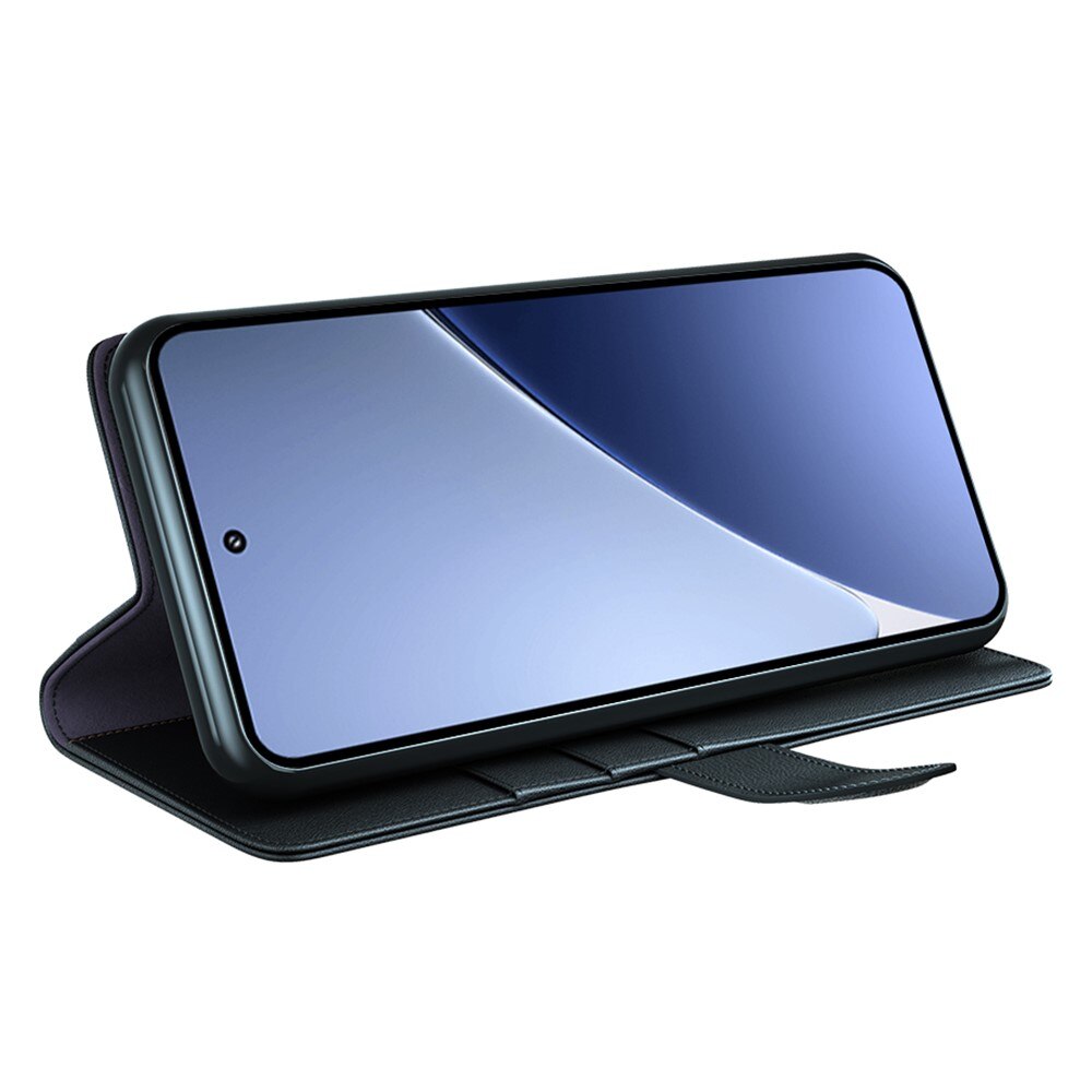 Funda de cuero genuino Xiaomi 15 Pro, Negro