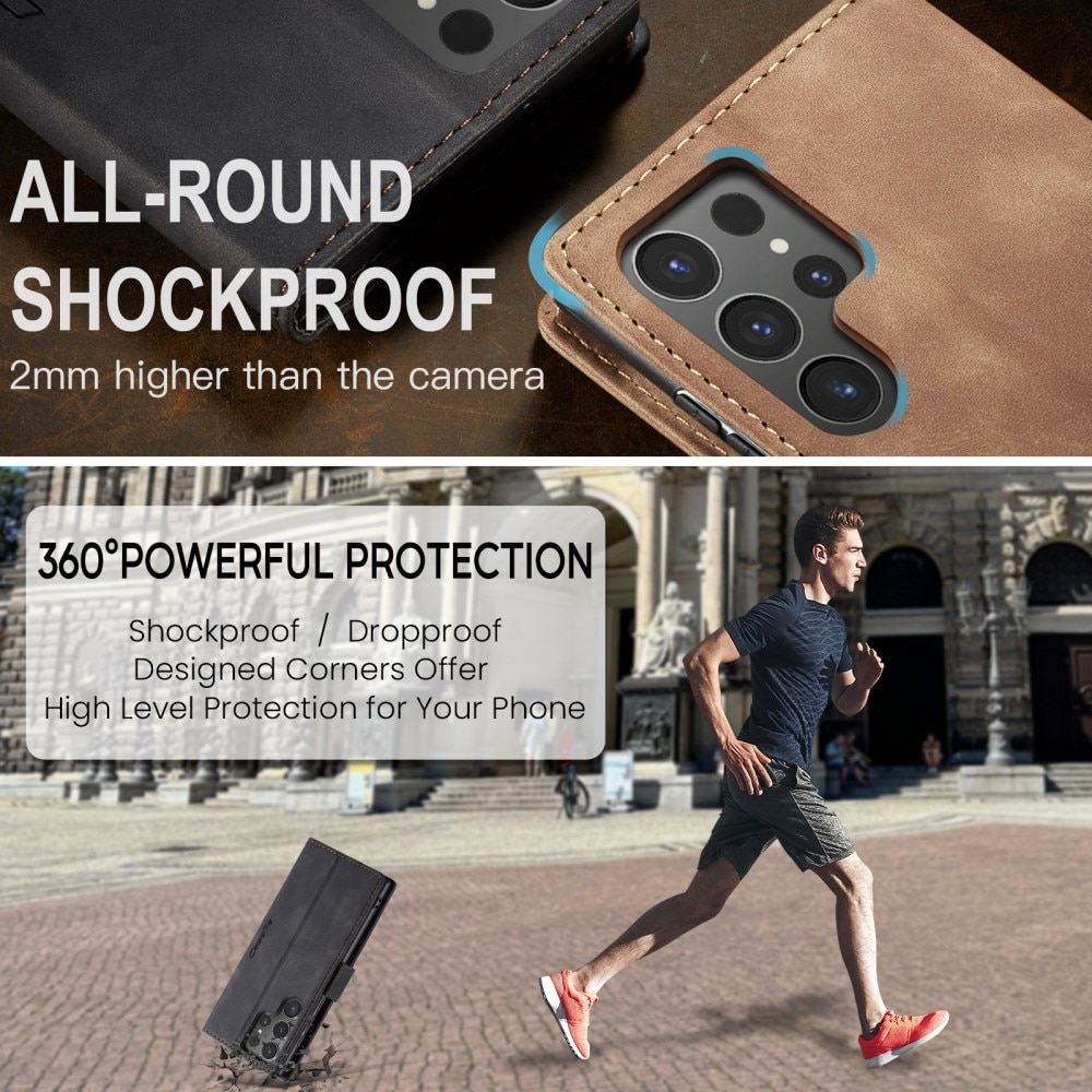 Funda delgada con solapa Samsung Galaxy S25 Ultra Negro