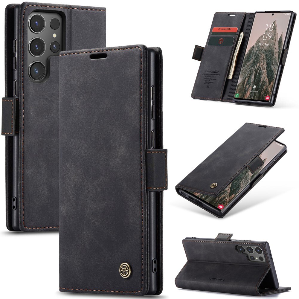 Funda delgada con solapa Samsung Galaxy S25 Ultra Negro