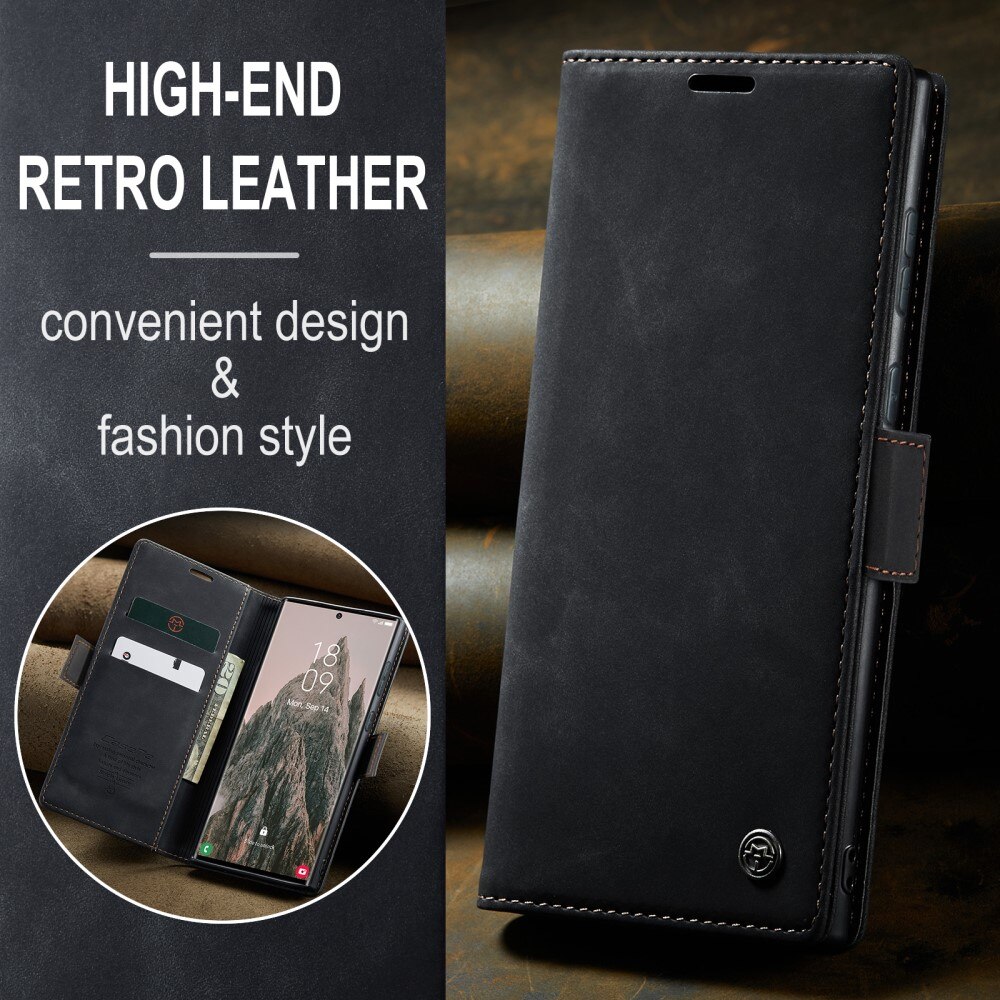 Funda delgada con solapa Samsung Galaxy S25 Ultra Negro