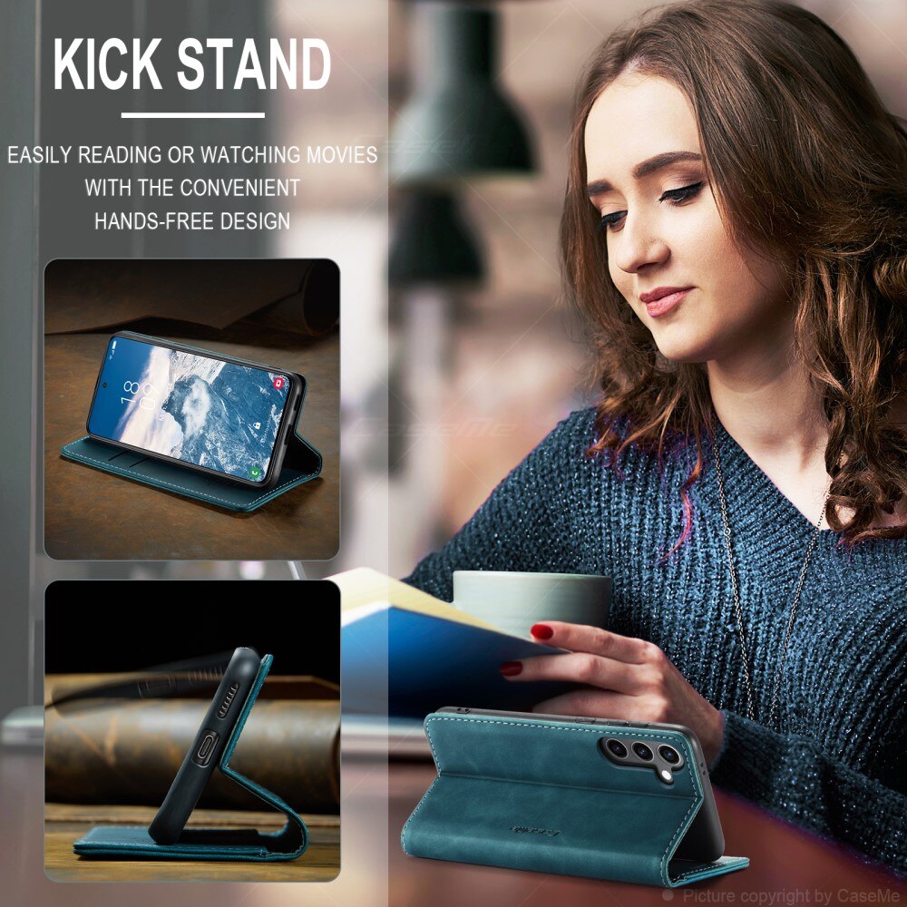Funda delgada con solapa Samsung Galaxy S25 Azul