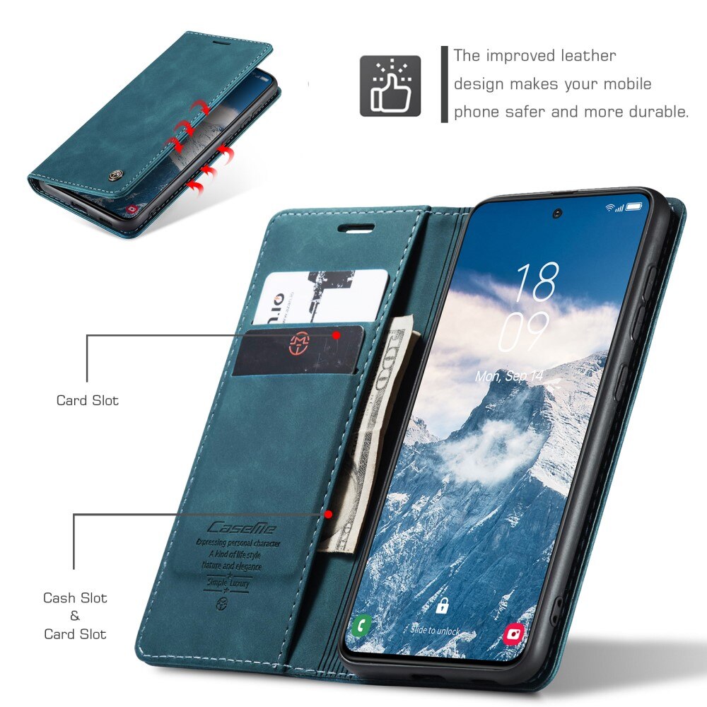 Funda delgada con solapa Samsung Galaxy S25 Azul